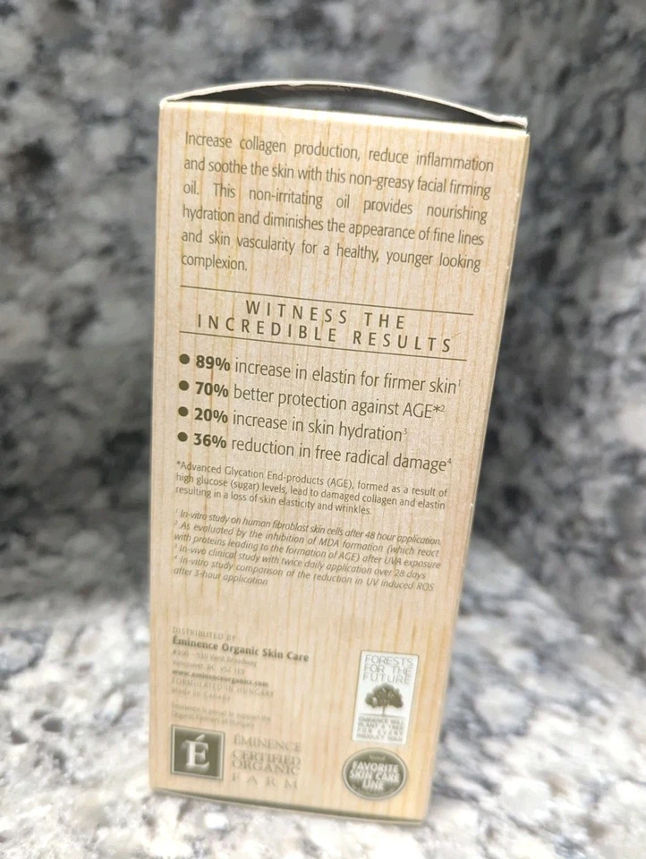 Eminence Organic Rosehip Triple C + E Firming Oil 30ml / 1oz NEW SAME DAY SHIP - Image 4 of 4