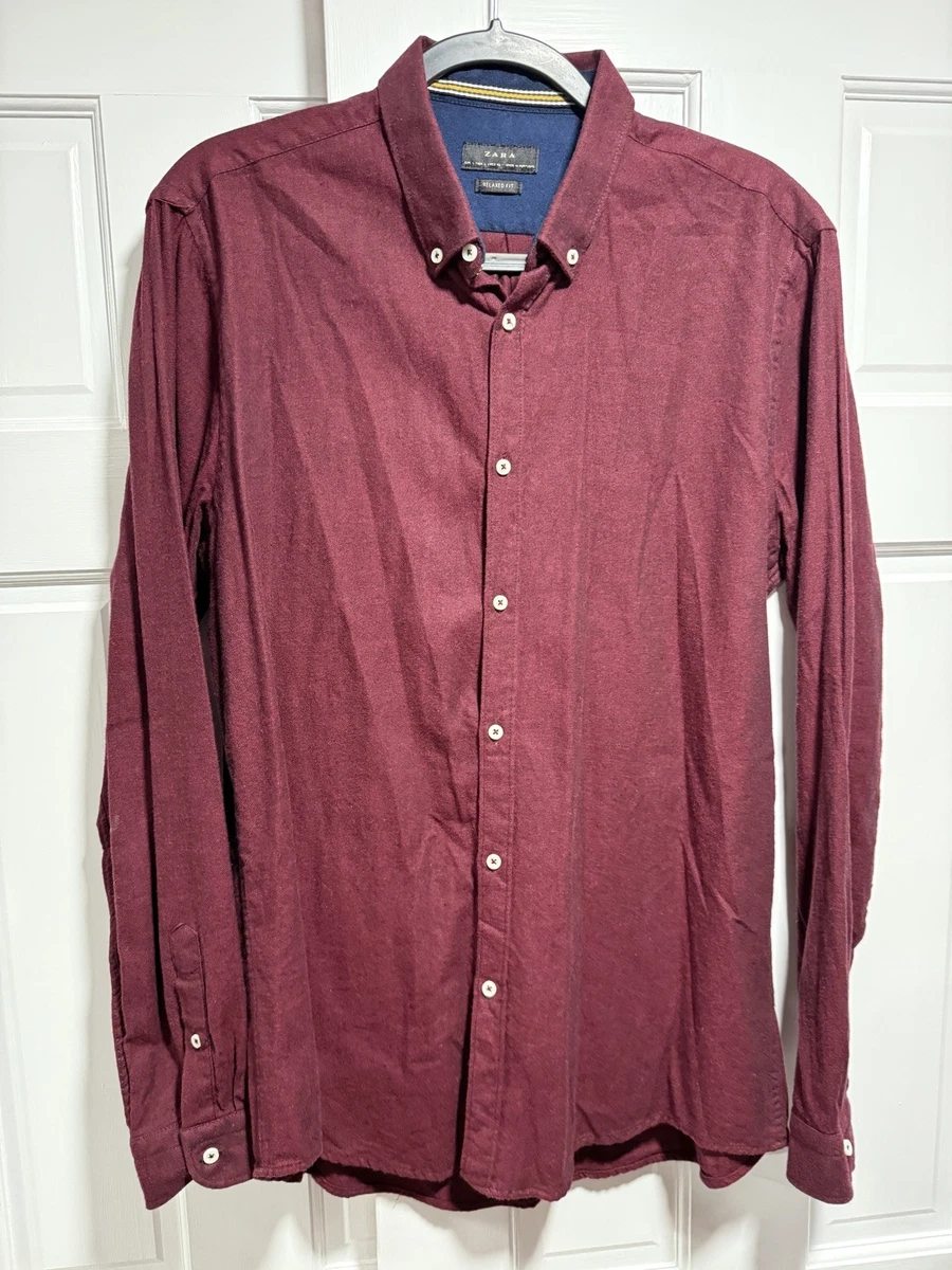 Zara Slim Solid Dress Shirts for Men for sale | eBay