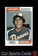 Atlanta Braves Marty Perez #374 Topps Baseball Near Mint or Better