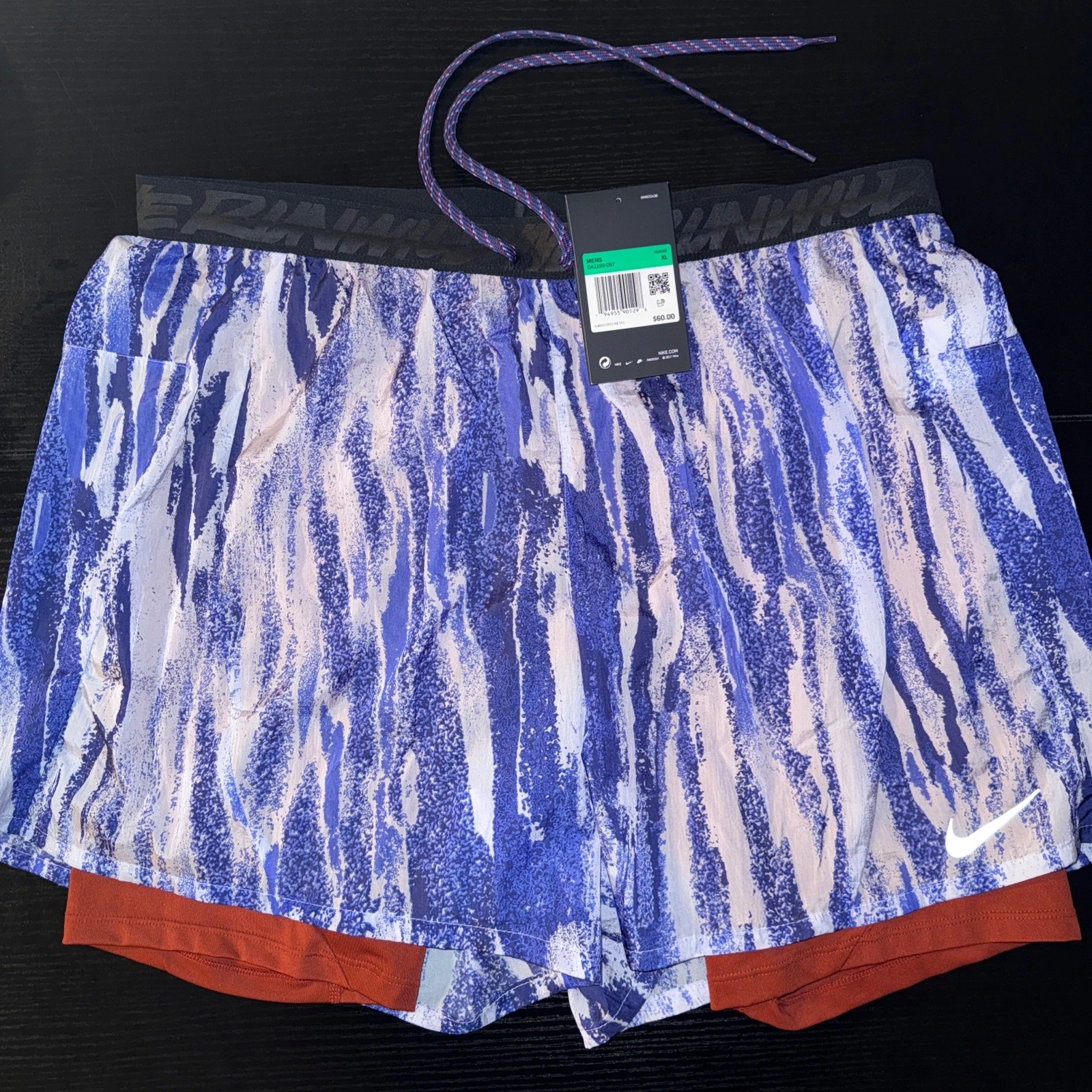 Nike Mens Flex Stride Wild Run 2 in 1 Running Shorts Ghost Cayenne XL DA1150-057