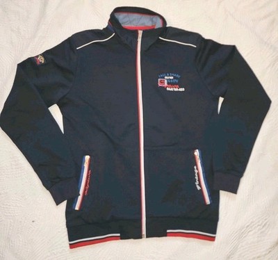 Paul & Shark Kipawa Oslo 1938  Jacket Navy Full Zip Embroidered Yachting Sz. L 