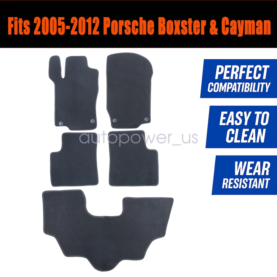 For 07-12 Mercedes GL Class Front Rear Floor Mats Carpet Waterproof Black Velour - Image 3 of 4