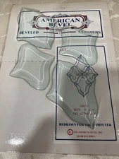 American Bevel Glass Clusters ABO32 6” X 9” 4 Piece. Lot Of 6