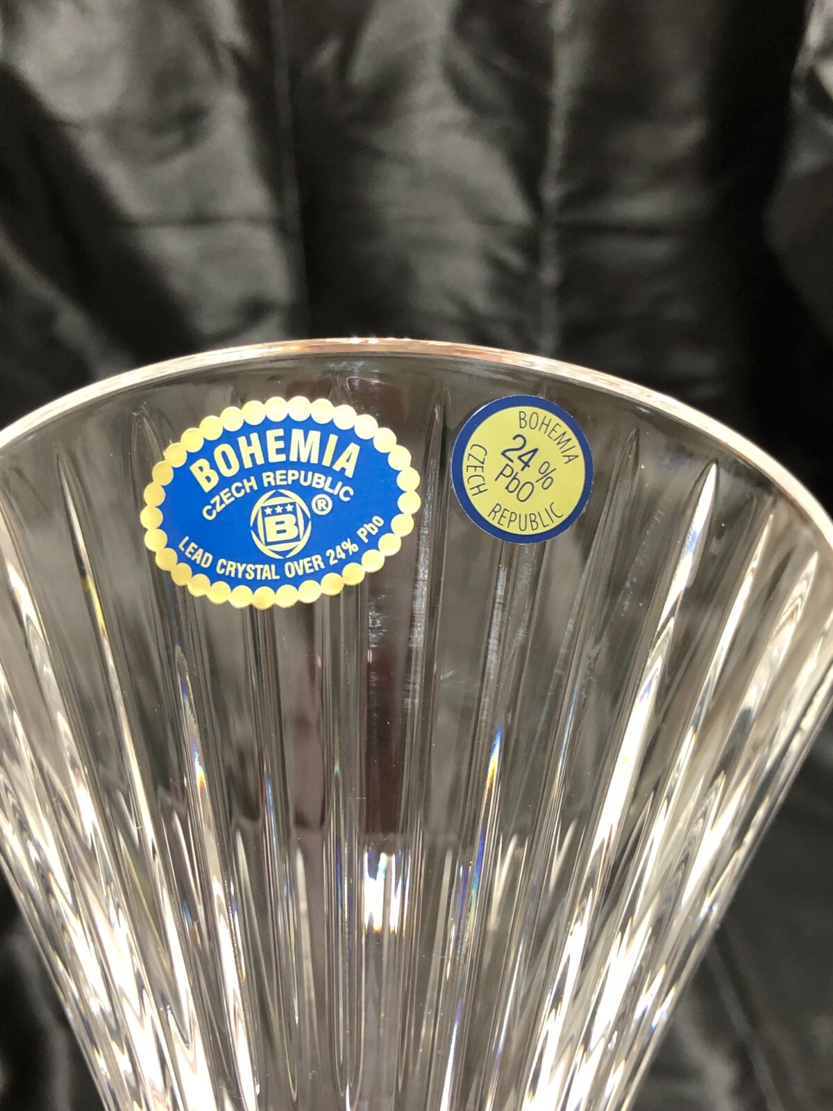 Bohemian Czech Lead Crystal Martini Glasses ( Set of Five ) eBay