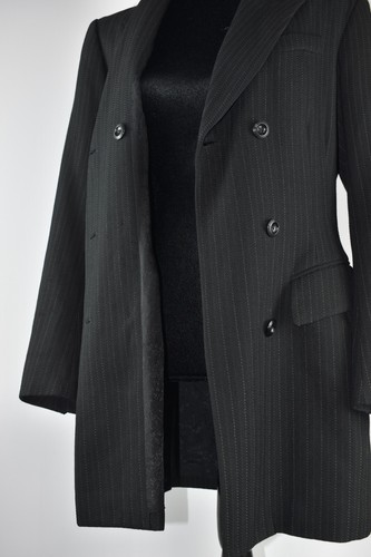 Barbara Bui 42/44 Suit Set Stripe Double Breasted Blazer Jacket Flat Front Pants - Picture 11 of 20