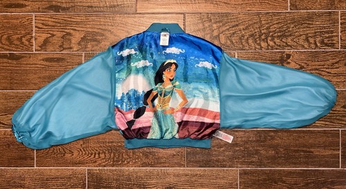 Disney Store Jasmine Jacket Girls Bomber Aladdin Teal Coat Sz 11/12 Costume - Picture 13 of 19