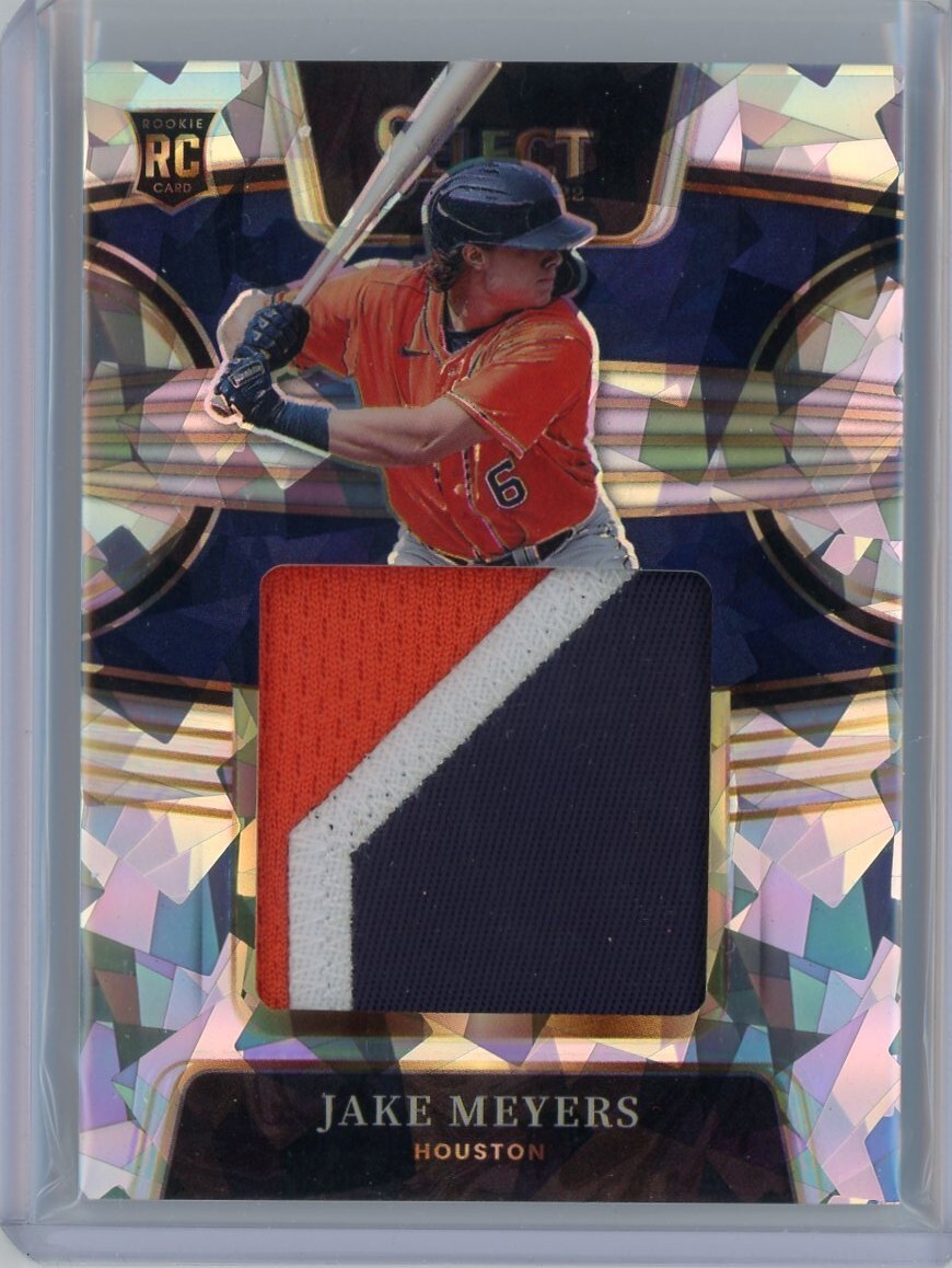 2022 Panini Select Jake Meyers #RJS-ME Prizm Cracked Ice RC Mem. 13/25