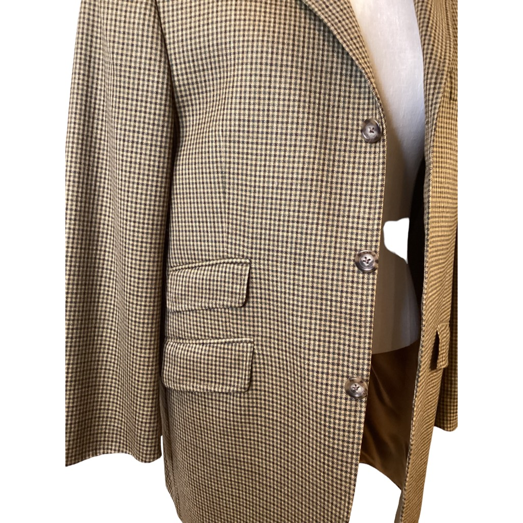 Burberry Mens Three Button Suit Jacket Brown 100% Wool Burberry Mens Three Button Suit Jacket Brown 100% Wool