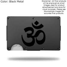 Custom OM SYMBOL Laser Engraved Wallet - Pick A Wallet Color