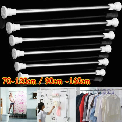 ETOPDEAL-5A Heavy Duty Extendable Telescopic Shower Curtain Pole Rail Rod Bath Door Window