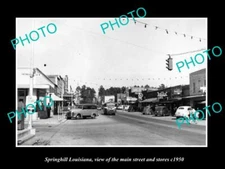 OLD 6 X 4 HISTORIC PHOTO OF SPRINGHILL LOUISIANA, THE MAIN ST & STORES c1950 3