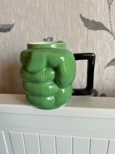 Incredible Hulk Fist 3D Ceramic Mug, Marvel Disney, Avengers Green Hand Punch