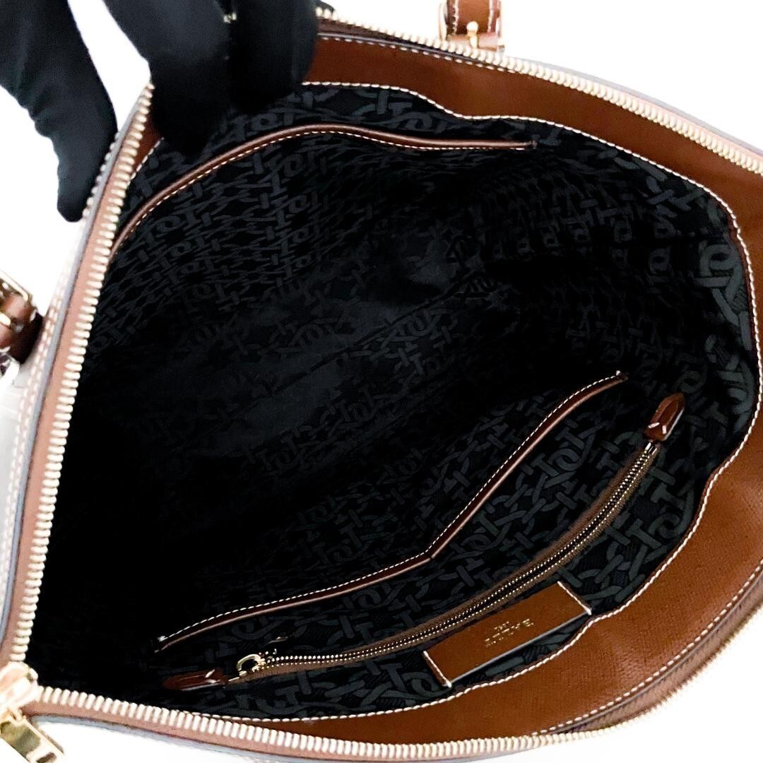 BALLY Tote Bag Shoulder Bag Damirah Leather Brown Used JP 