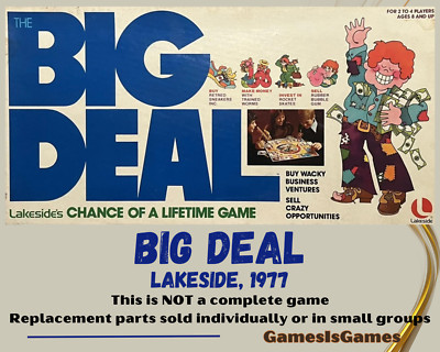 Board Game Parts: BIG DEAL, Lakeside, 1977, replacement pieces