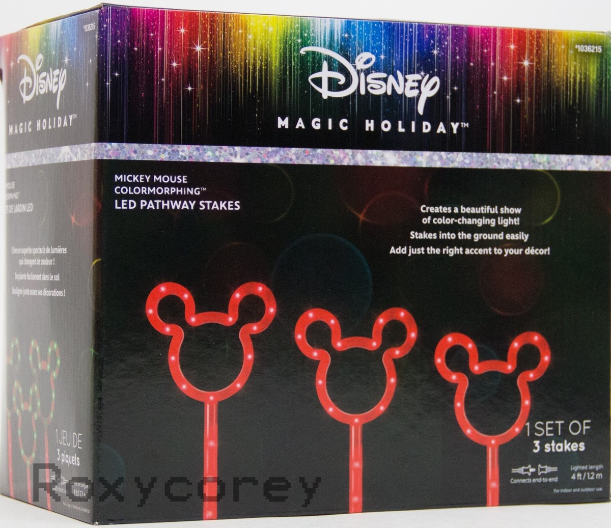 Gemmy Christmas Disney Magic Holiday 3 Mickey Mouse Light Bulb