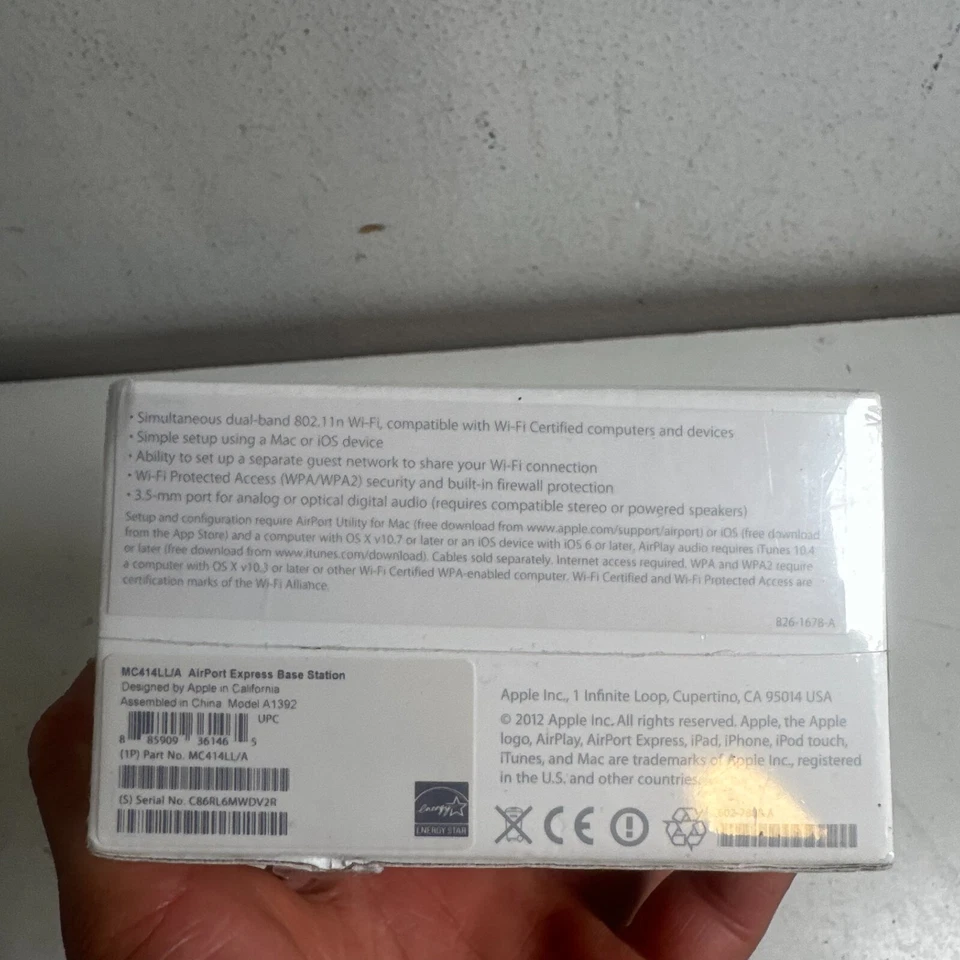 Apple AirPort Express 802.11n 2nd Generation A1392 Wireless WiFi Base Station - Image 3 of 4