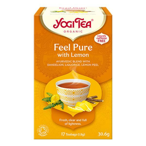 Yogi Tea Feel Pure with Lemon 17 Teabags (Formerly Detox Dandelion with Lemon)