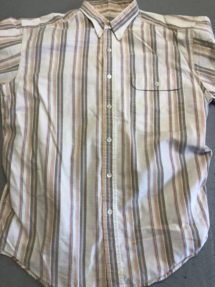 Banana Republic Button Down Shirt Men's Large Safari Beige Pocket Collar Cotton - Image 2 of 4