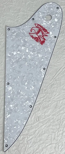New-For Gibson Firebird Red " Logo" Style Guitar Slinger Parts Pickguard White