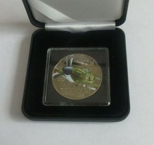 BATTLE OF BRITAIN SUPERMARINE SPITFIRE COLOURED BUNC GUERNSEY &pound;5 COIN BOXED/COA