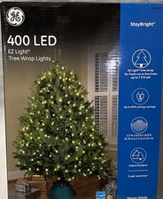 GE 400 Warm White LED EZ Net Lights Tree Wrap for Live Holiday Christmas Trees