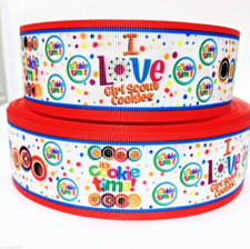 GROSGRAIN RIBBON 5/8", 7/8",1.5", 3" GIRL SCOUTS it's Cookie Time CT1 Printed
