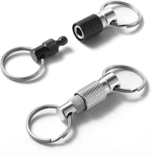 Quick Release Keychain for Men, Detachable Key Ring Quick Release, Quick Pull Ap