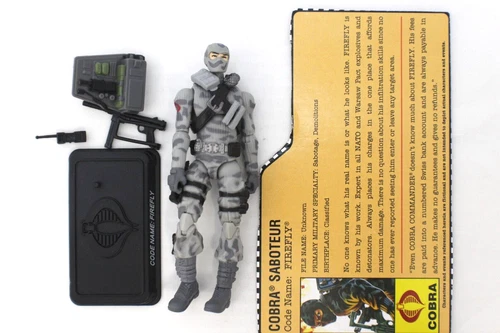GI Joe 25th Anniversary FIREFLY V14 3.75" Action Figure Complete Hasbro 2007