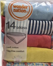 Panties Bikini Girls 14 Underwear Soft Cotton Tag Free 14 Pr. OPENED Package