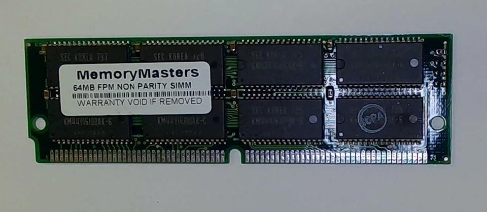 64MB 72pin SIMM MEMORY 16X32 NON PARITY FP FPM 60NS RAM DRAM