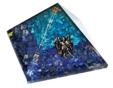 75mm Orgone Aquamarine and Lapis pyramid Raphael