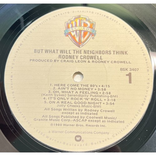 Rodney Crowell But What Will The Neighbors Think Vinyl LP Country Rock 1980 - Bild 2 von 7