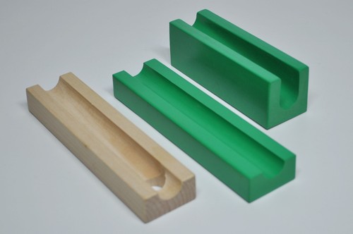 Wooden Marble Run Expansion/Replacement Blocks & Marbles 37 Pieces + 16 Marbles - Picture 4 of 11