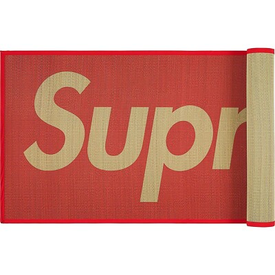 SUPREME Box Logo Woven Straw Mat Red 27