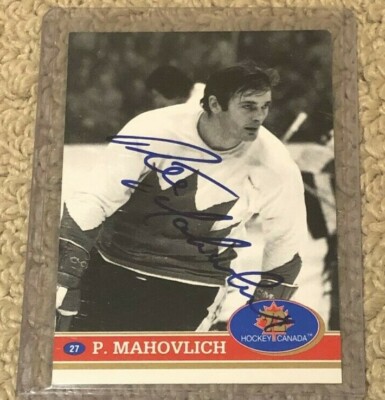 1991-92 Future Trends 1972 Canada Russia Summit Series Pete Mahovlich Auto 