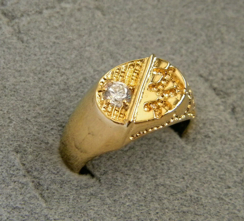 Men's round hotsell gold ring
