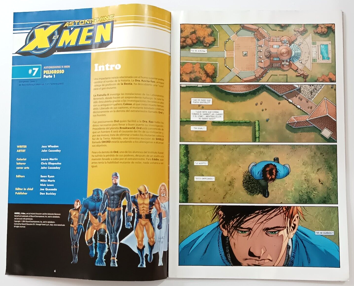 Comic Astonishing X-MEN #7 Dangerous Pt. 1 Marvel Printed Peru