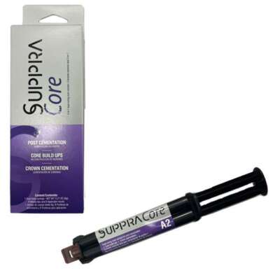 SUPPRA Core Dual-Cure Resin Cement, A2, 6g Syringe w/8 nozzles & 8 Tips