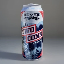 TWO CONN UCONN EMPTY BEER CAN TWO ROADS BREWING STRATFORD CT EASY ALE BEER 16 OZ