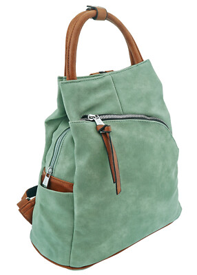 + Damen Tasche Schultertasche Rucksack Shopper Citybag Leder Optik 18310