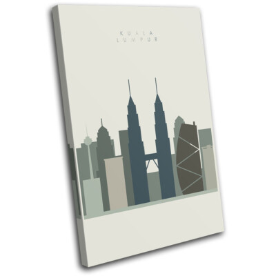 Kuala Lumpur KL Landmark Skyline City SINGLE Leinwand Kunst Bild drucken