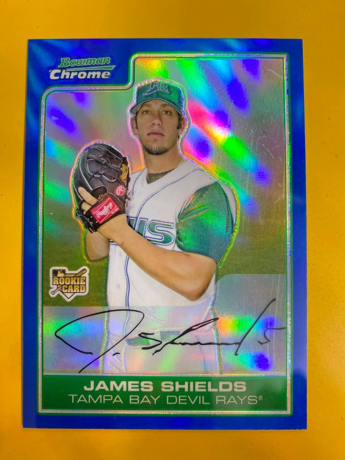 D51504  2006 Bowman Chrome Draft Blue Refractors #54 James Shields #120/199 $25