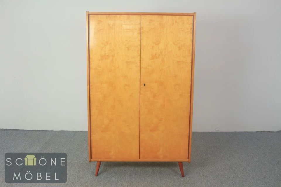 DDR Retro Kleiderschrank Mid Century Schrank Vintage 50er 60er Jahre Wardrobe