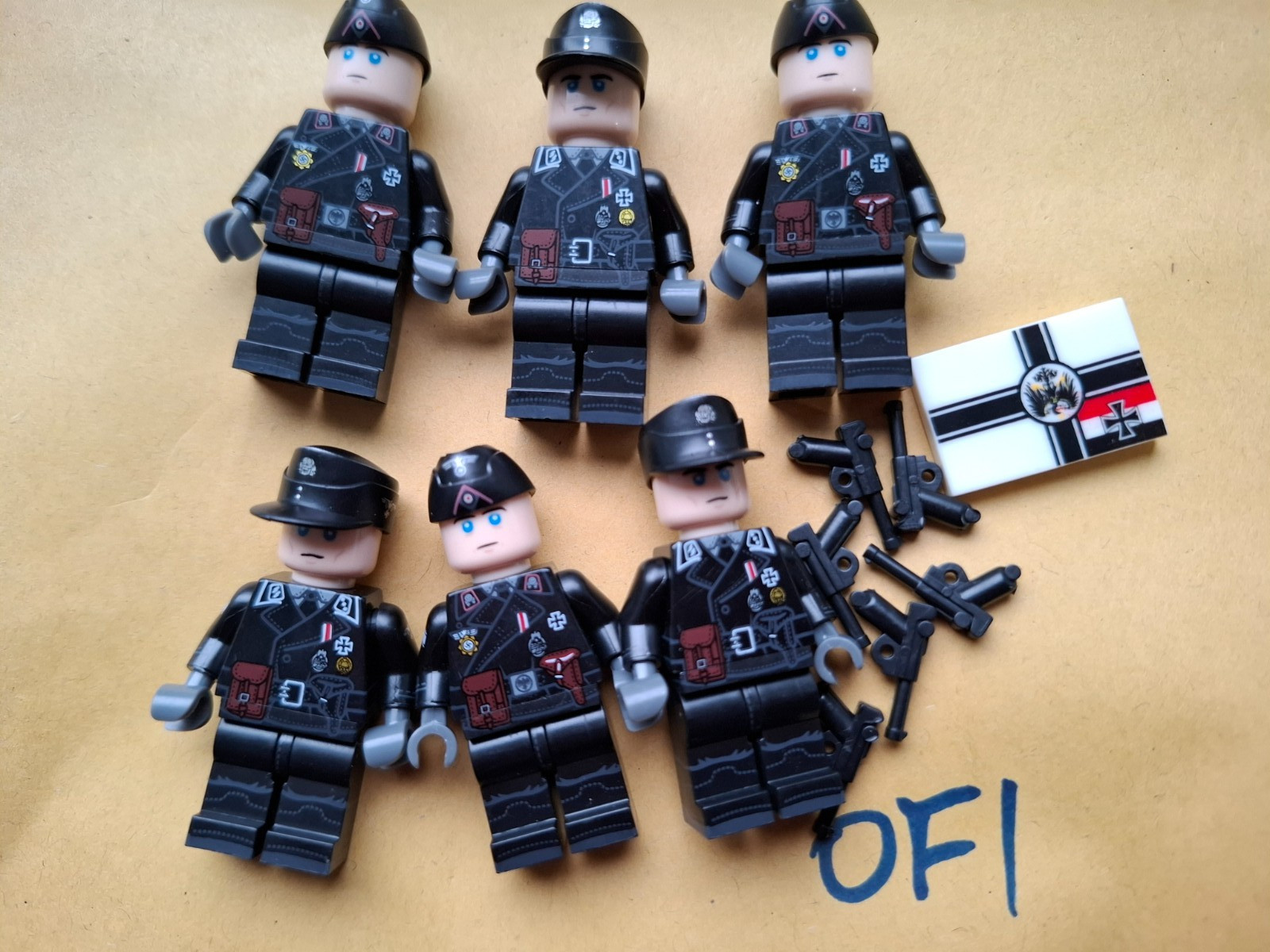 x6-  Mini Figure -german officer soldiers ww2