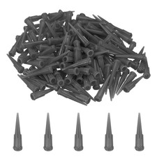 160Pcs 1.2mm Plastic Tapered Pinhead, 16 Gauge TT Blunt Tip, Transparent Gray