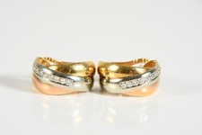 Q78L16- Gold 750 18kt  Ohrringe mit Diamanten  zus. ca. 0,26ct