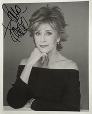 Jane Fonda Signed 8x10 Black & White Photo JSA Spence COA  Autograph🎥