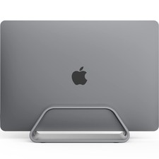 Vertical Laptop Stand for MacBook Pro Air Desk Holder Space Grey Aluminum