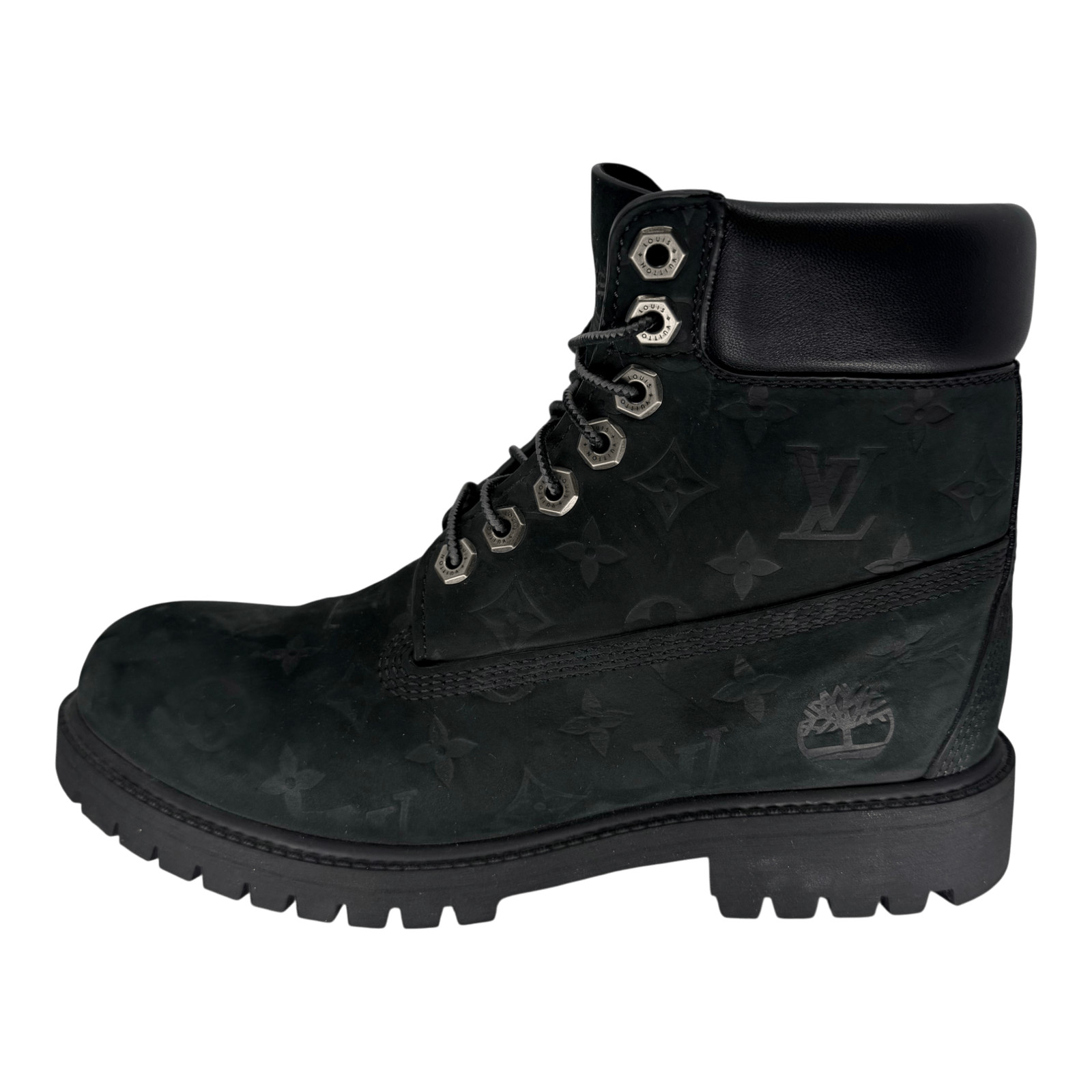 Size 8 Louis Vuitton Timberland 6" Ankle Boot Black Monogram image 4