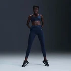 NIKE Womens Blue Trail Go High-Waisted 7/8 Leggings Small BNWT C3576
